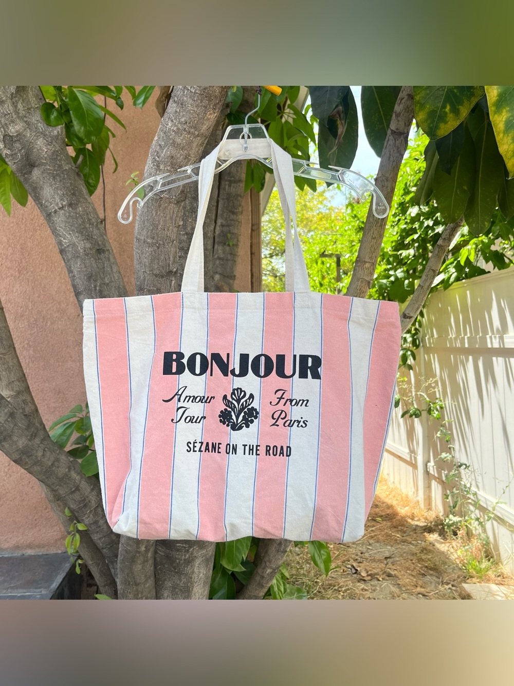 Sézane Bonjour Amour Tour Tote Bag.